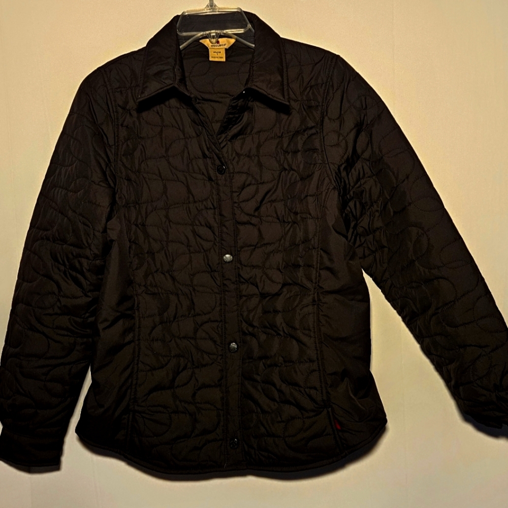 LIGHTWEIGHT BLACK QUILTED VINTAGE Authentic WOOLRICH JACKET VINTAGE PREPPY  Y2k